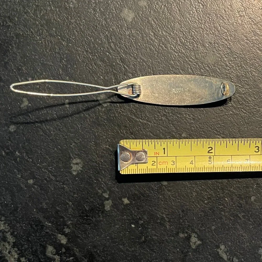 Fuschia and White Mother-of-Pearl and Abalone Inlaid Hair Barrette - Picture 4 of 5